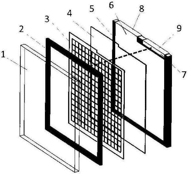 A patch-type electrowetting display module splicing screen and its drive control device