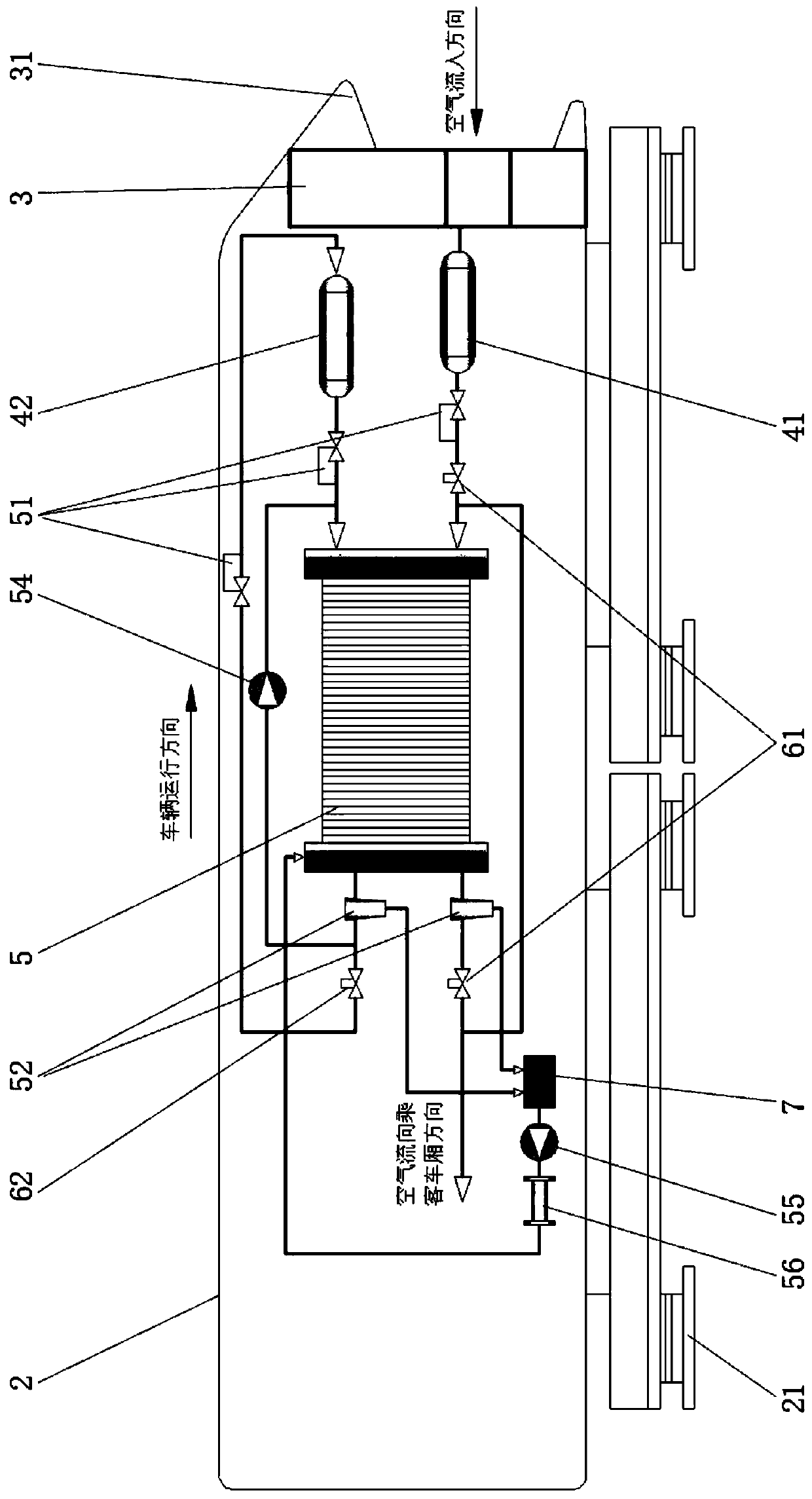 Hydrogen cell vacuum pipeline traffic vehicle