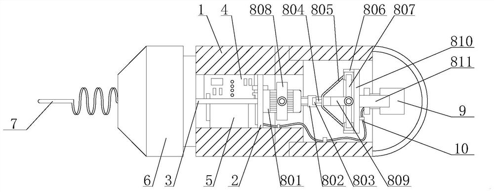 Safety monitoring camera with hiding function