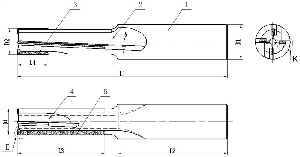 Precise long-short-blade PCBN small-helix-angle vertical milling cutter for machining thin-walled workpieces and machining method