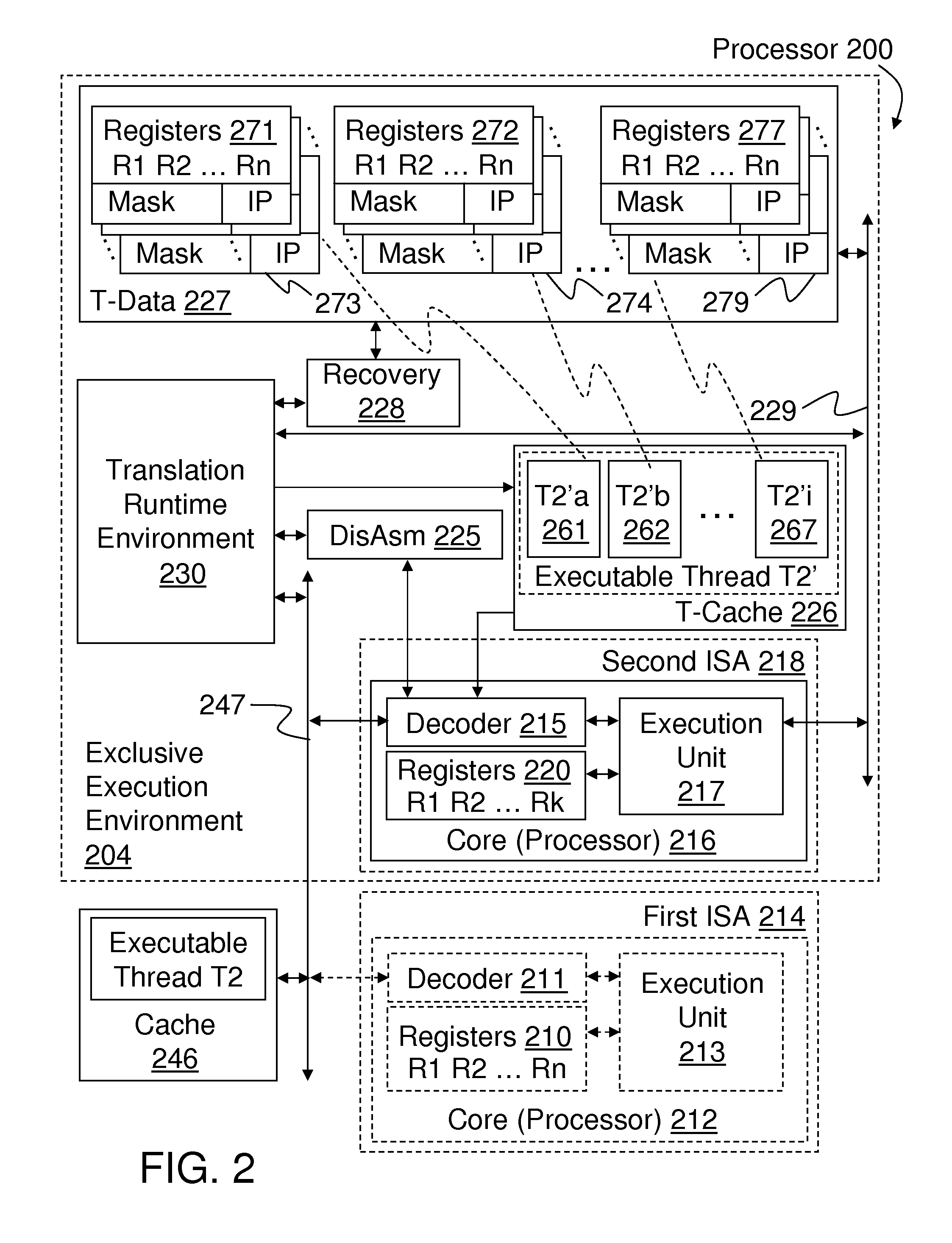 Method and apparatus for performance efficient ISA virtualization using dynamic partial binary translation