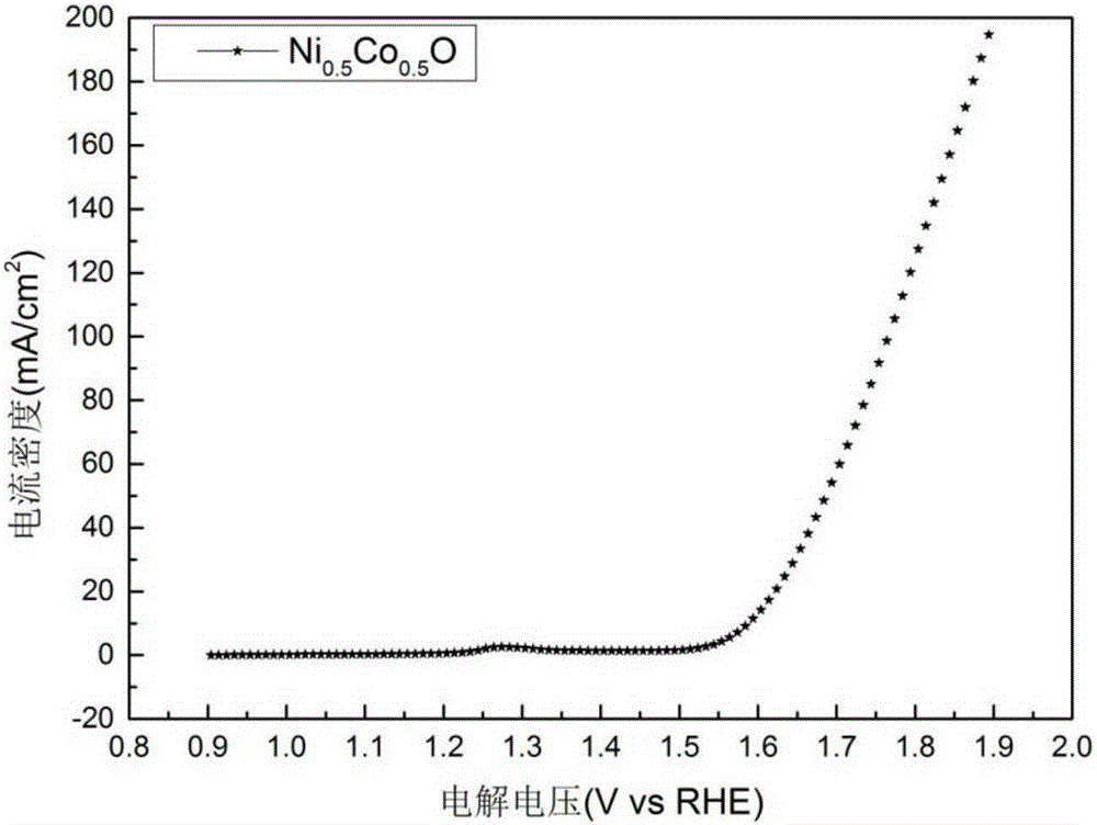 Flower ball-shaped nickel/cobalt oxide oxygen evolution catalyst, and preparation method and application thereof