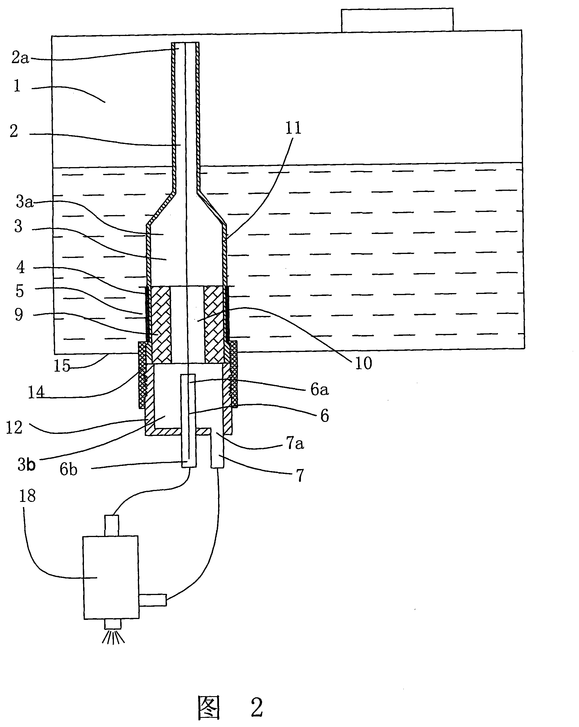 Filtrating type vapor-liquid separating device