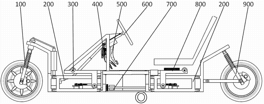 Combinable vehicle chassis device