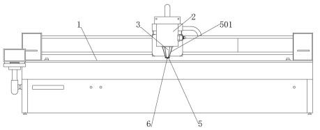 A sheet metal laser cutting machine with a pressure transmission nozzle