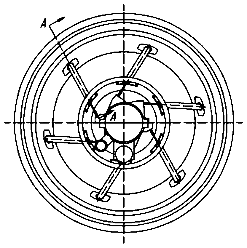 Inner flow channel supporting structure of small-medium-sized gas turbine exhaust cylinder