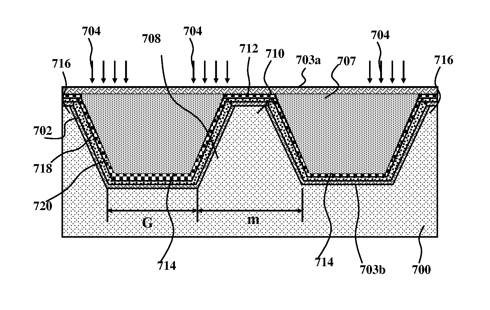 High efficiency photovoltaic cells with self concentrating effect