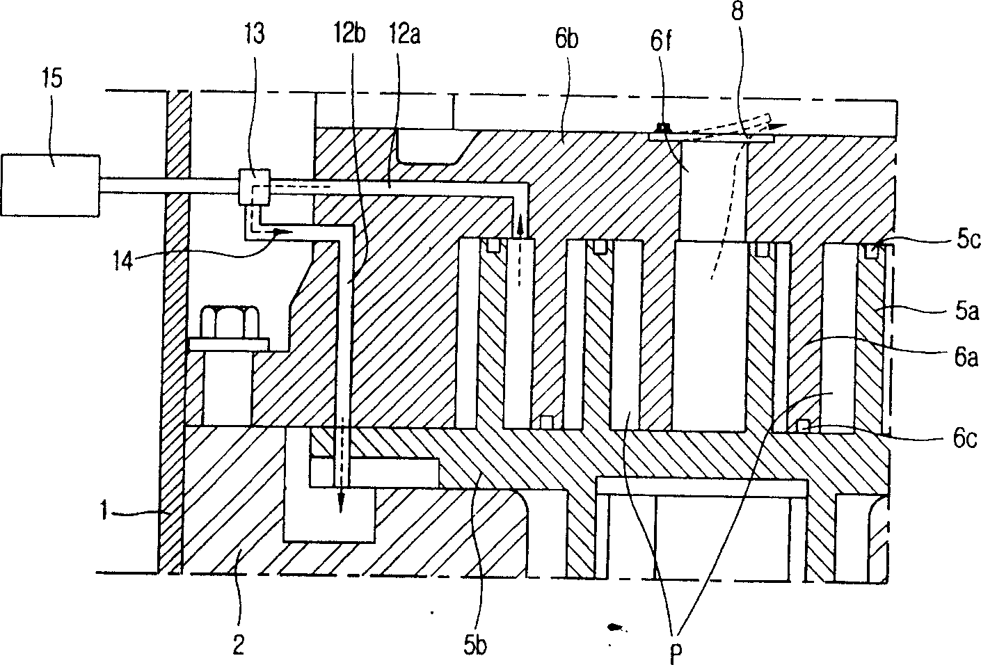 Capacity changing device for vortex type compressor