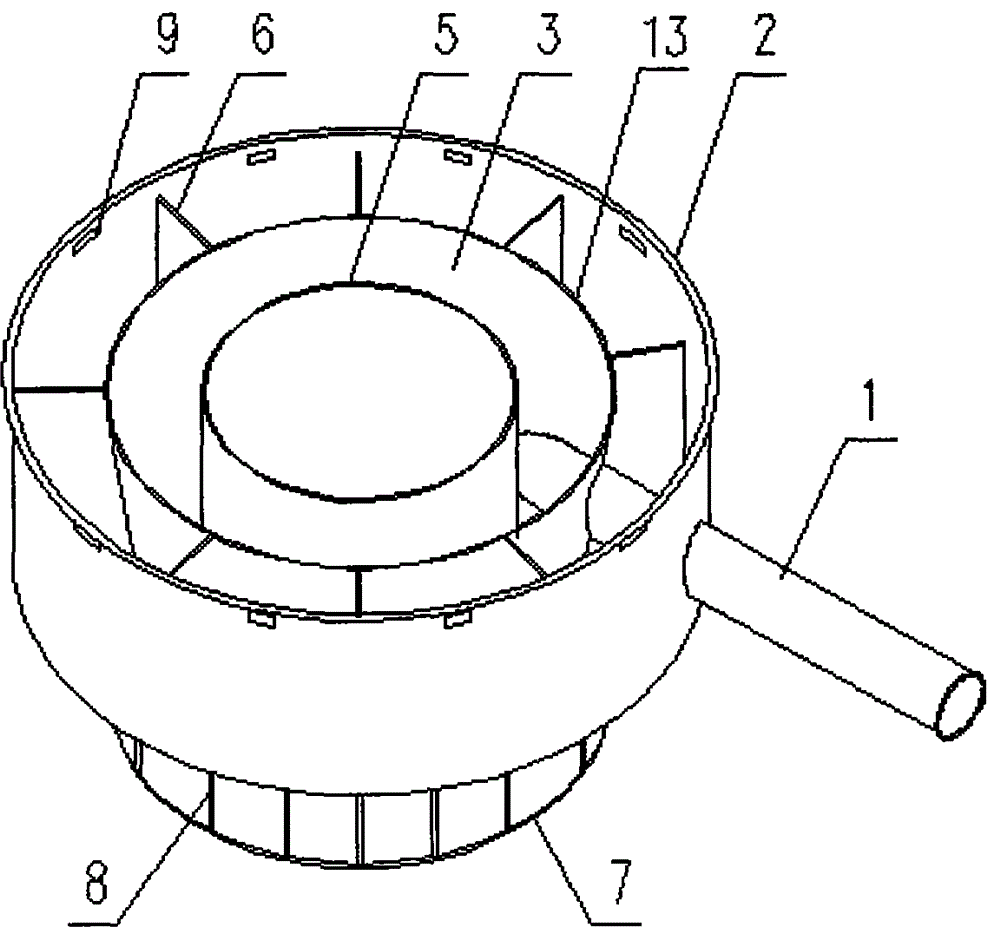 Material evenly distributing device of flow stabilizing cylinder of central transmission thickener