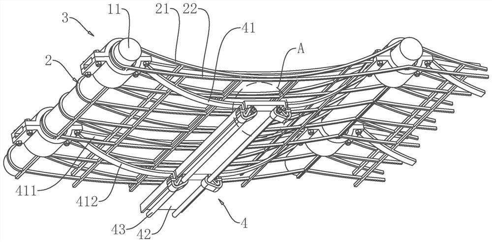 Recyclable air anti-falling net