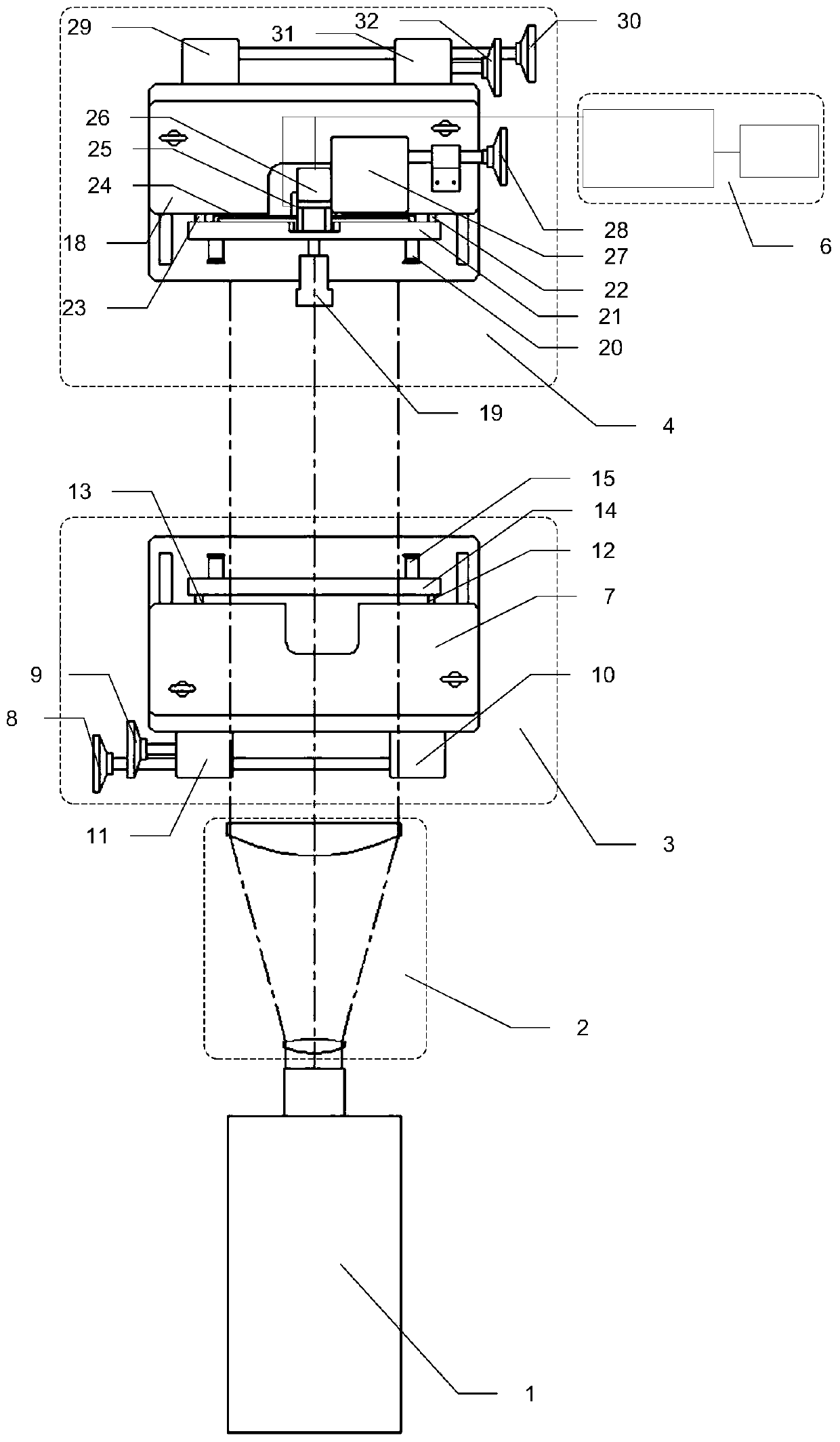 Absolute surface shape detection device for planar optical elements