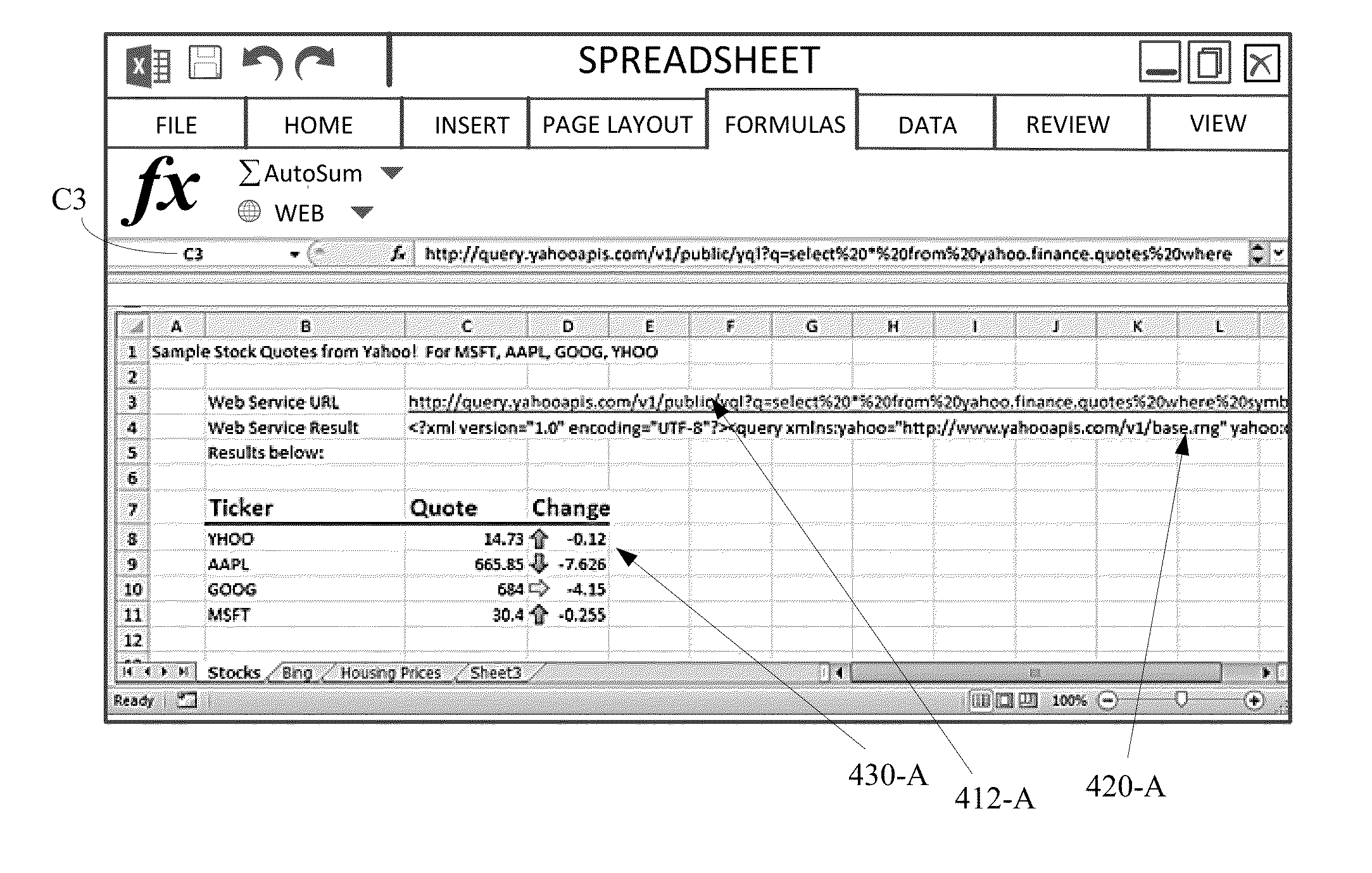 Spreadsheet functions to call rest api sources