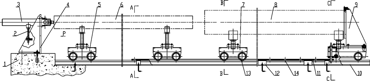 A hydraulic cylinder horizontal cylinder loading mechanism