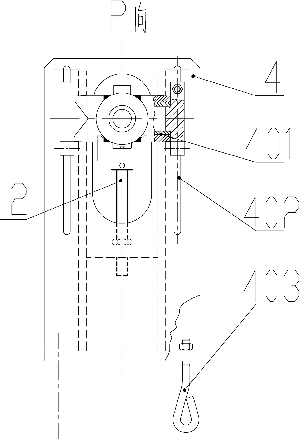 A hydraulic cylinder horizontal cylinder loading mechanism