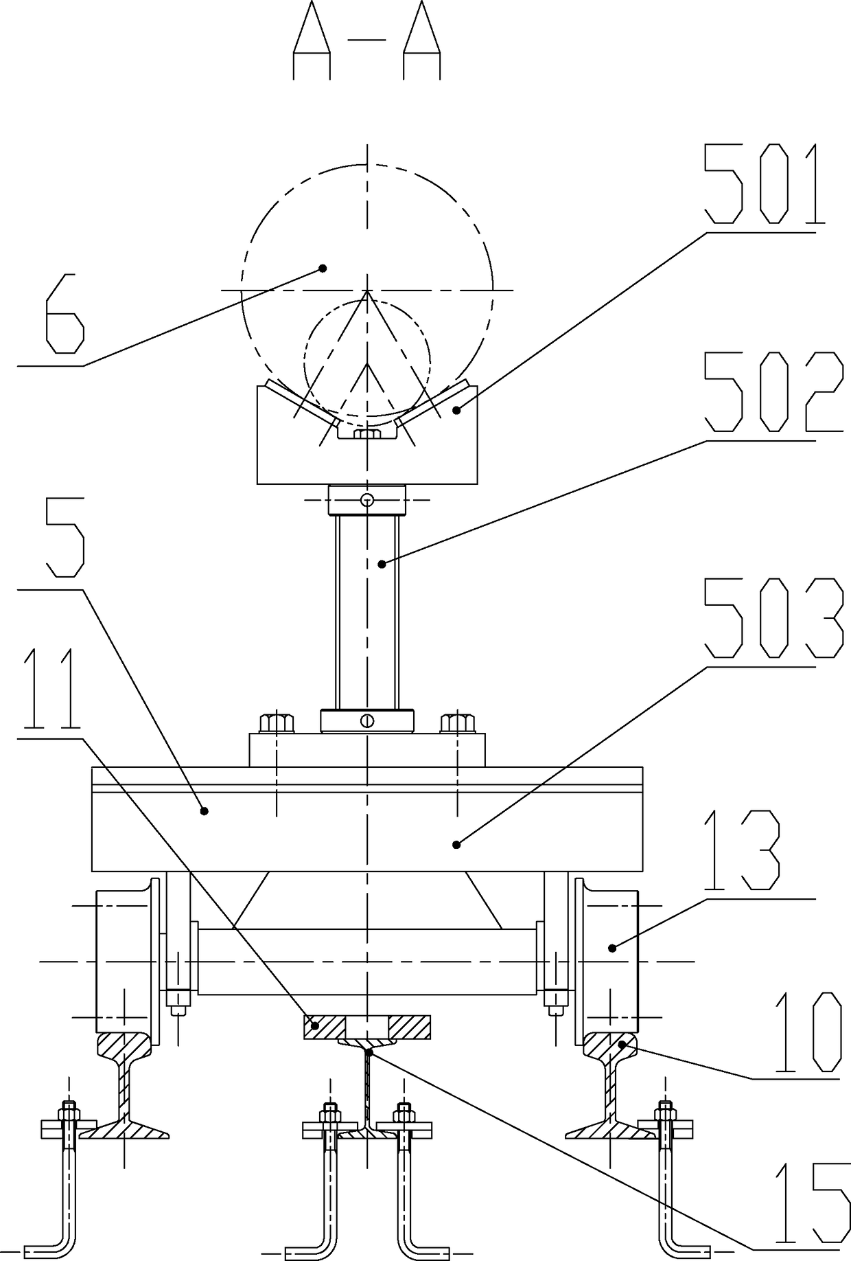 A hydraulic cylinder horizontal cylinder loading mechanism