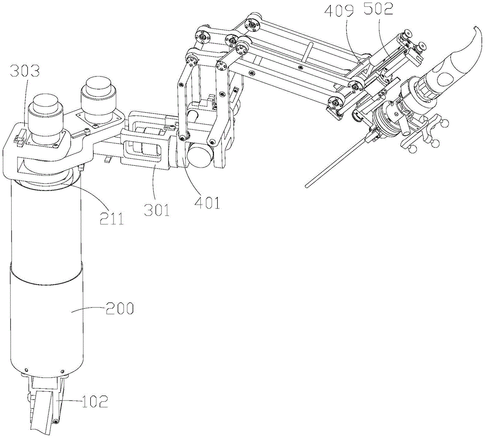 Follow-up type nasal endoscope operation auxiliary robot