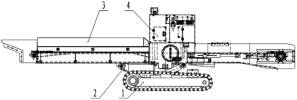 Angle-adjustable self-moving type scraper conveyor