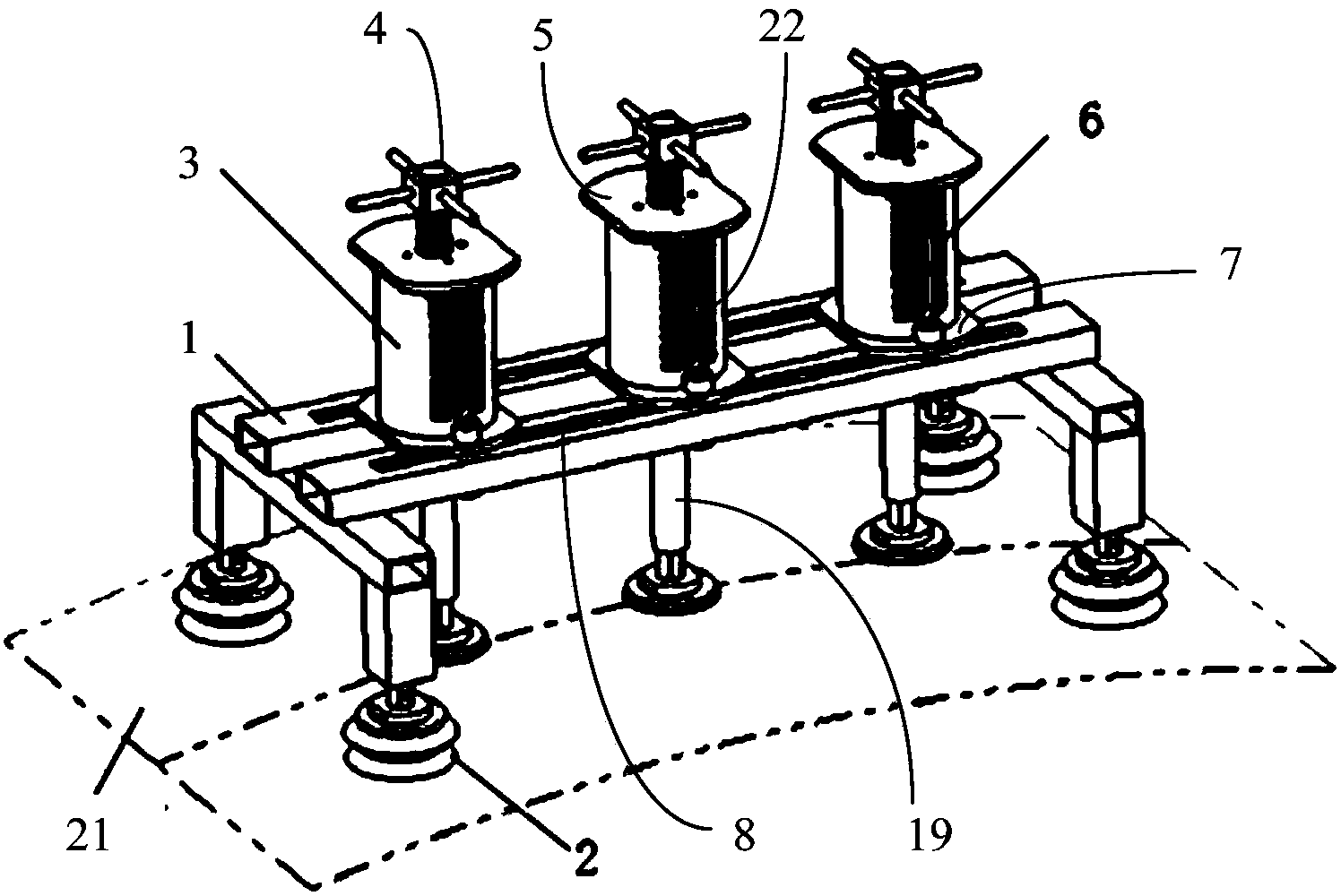 Flexible pressing device for low-rigidity components and assembling and pressing method of flexible pressing device