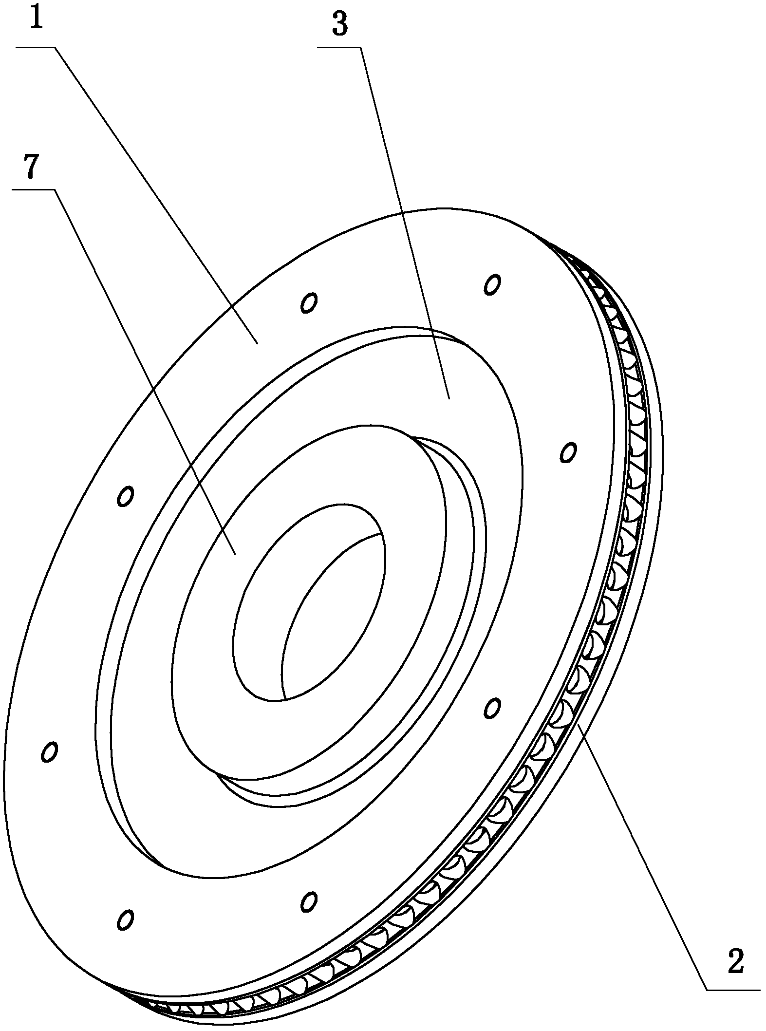 High-efficiency cutting grinding wheel