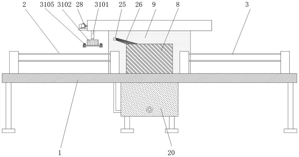 Forming integrated device capable of facilitating automatic discharging and used for machining upper support and lower support of excavator