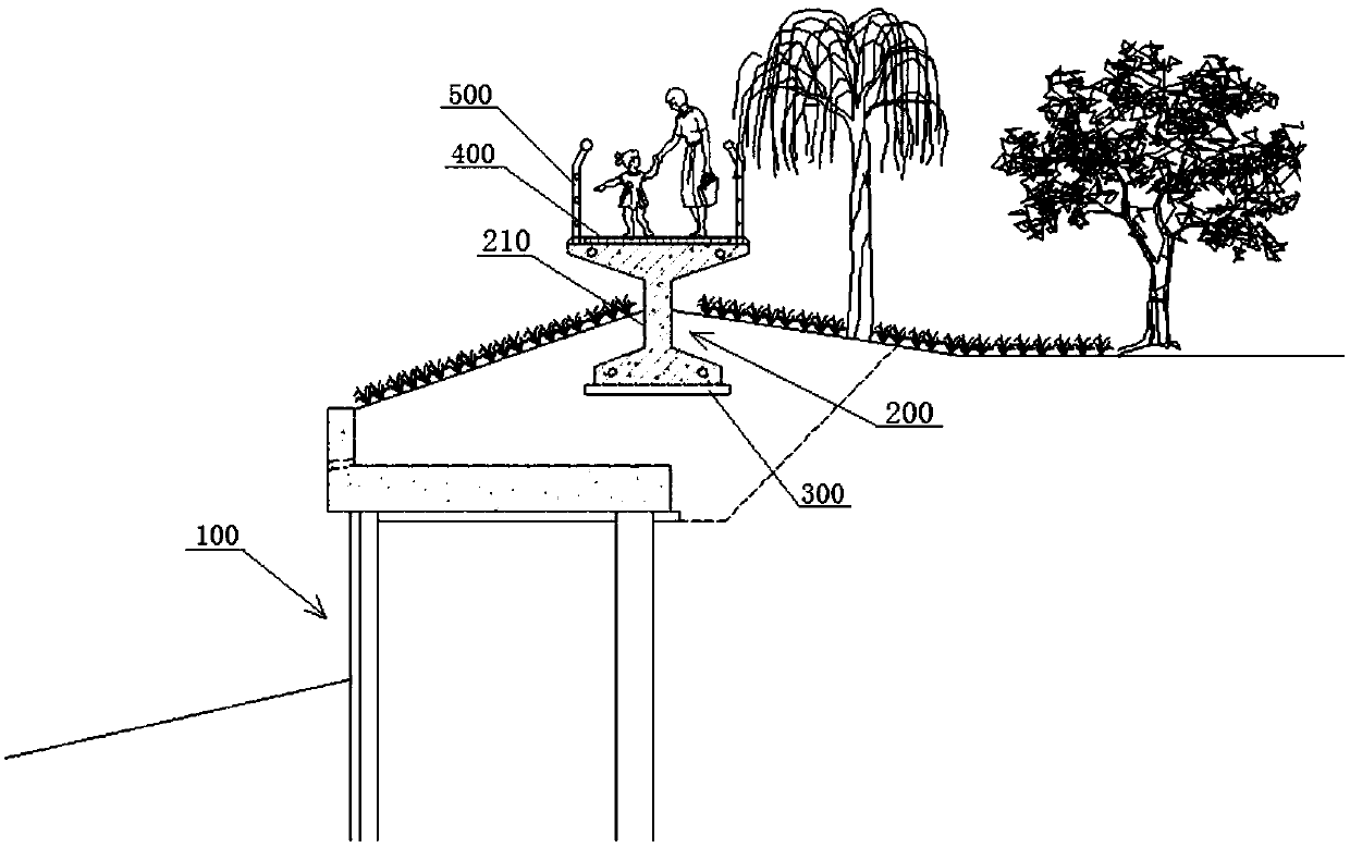 Fabricated two-stage retaining wall structure