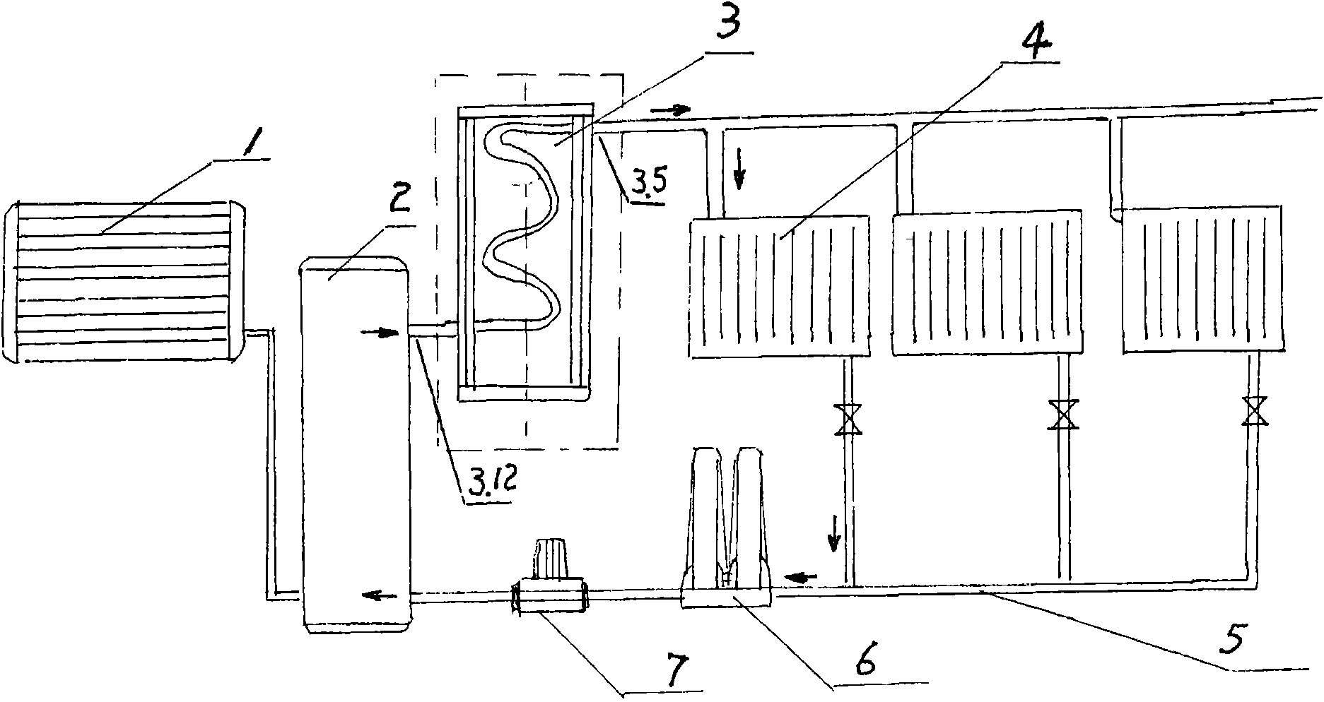 Solar heating device