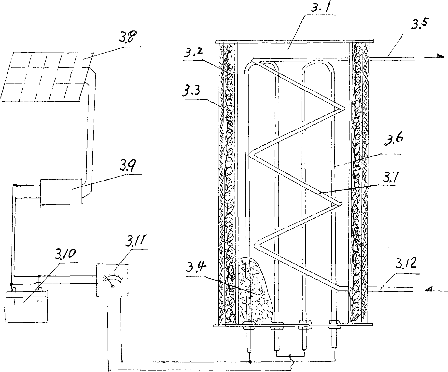 Solar heating device