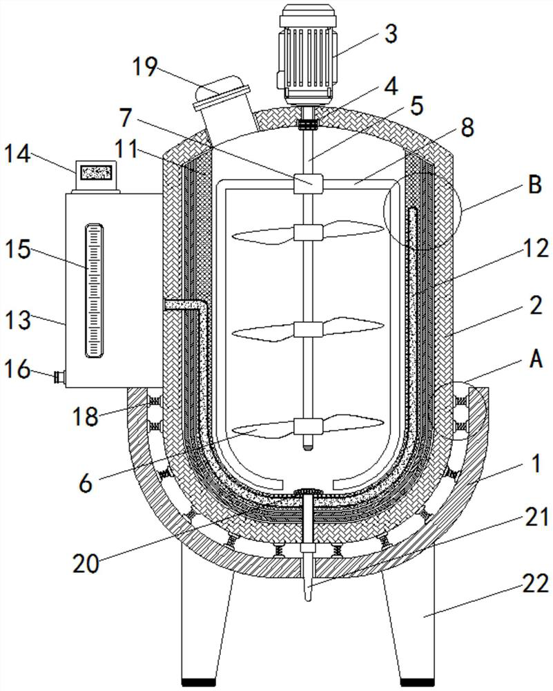 Energy-saving and environment-friendly reaction device for resin production