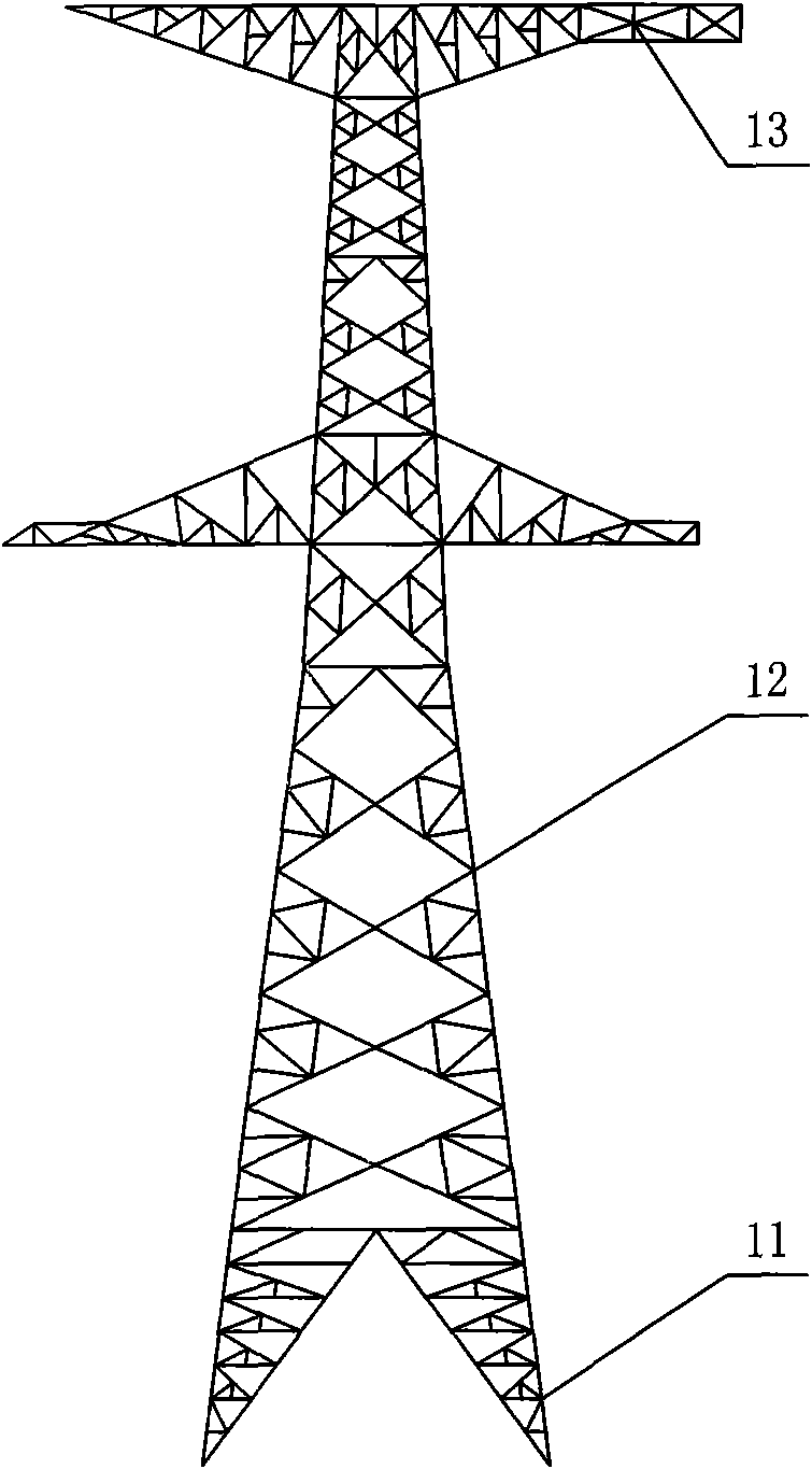 Basic guide rail for helicopter assembly transmission line iron tower leg section