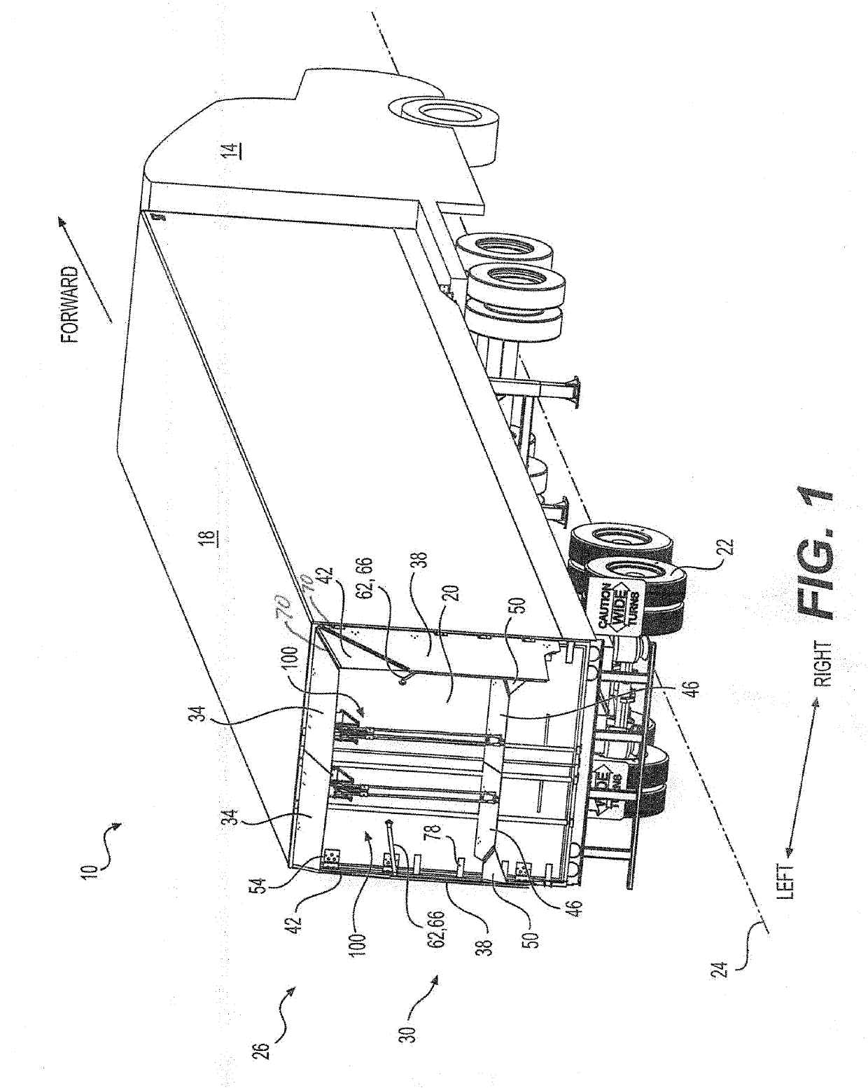 Automatically actuated rear air drag reducing system and method of use thereof