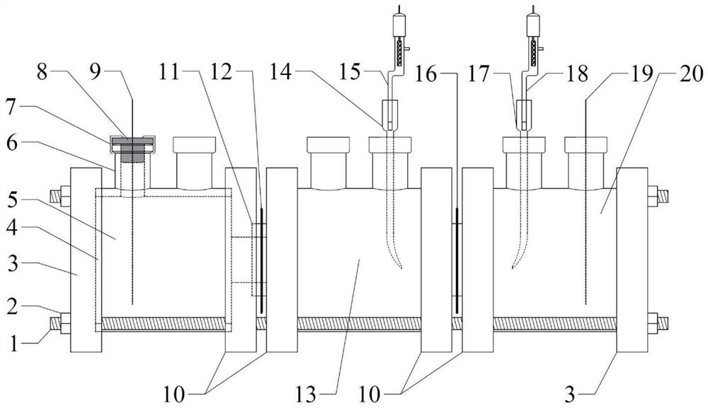 Device and method for measuring hydrogen permeability of metal material