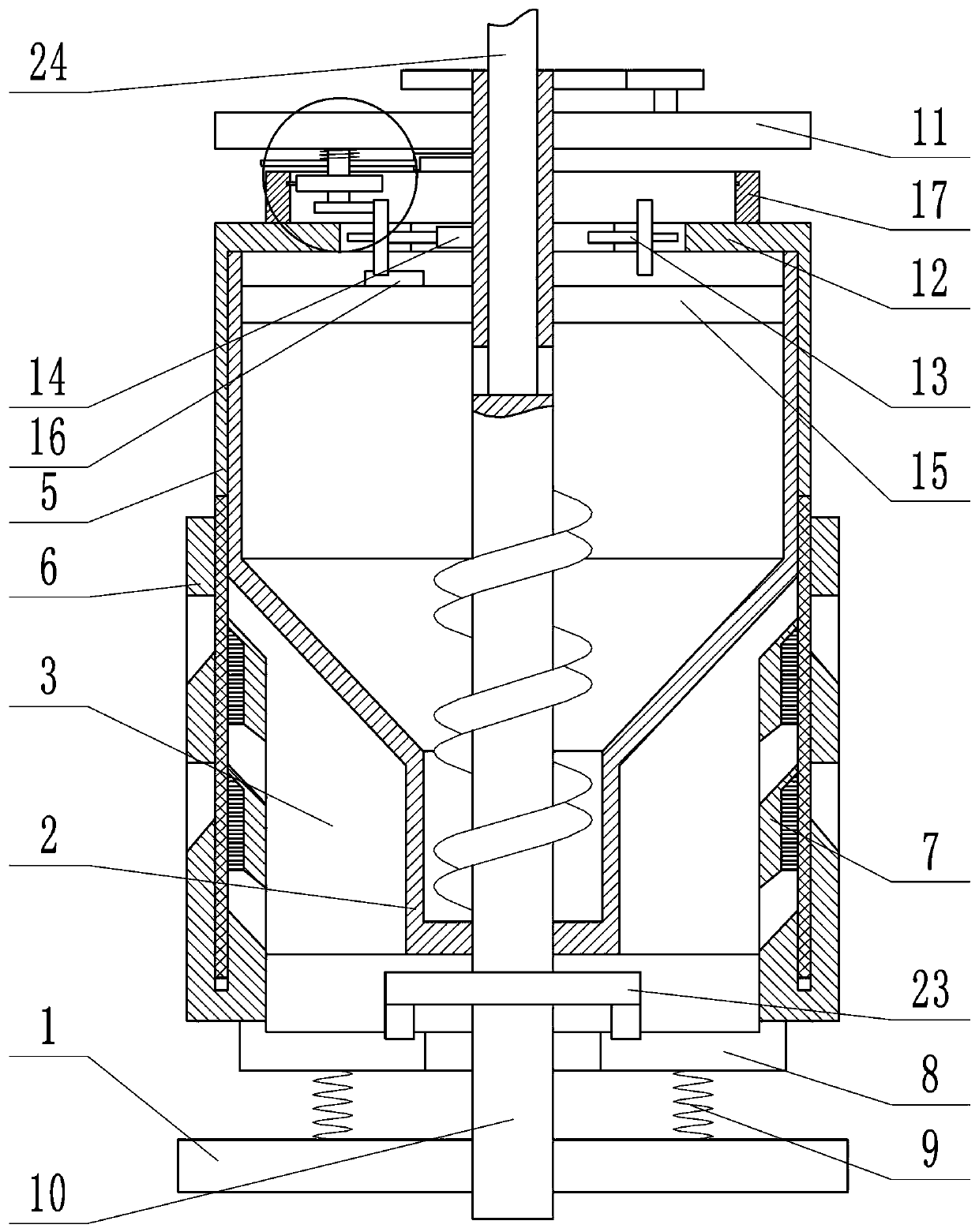 Self-cleaning high-efficiency sludge granulator