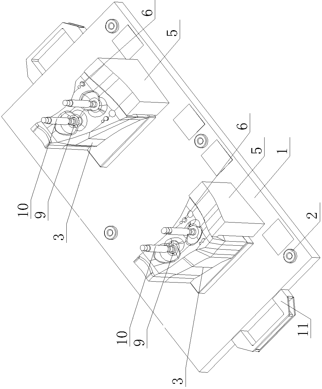 Inspection device structure of tower column reinforcing plate