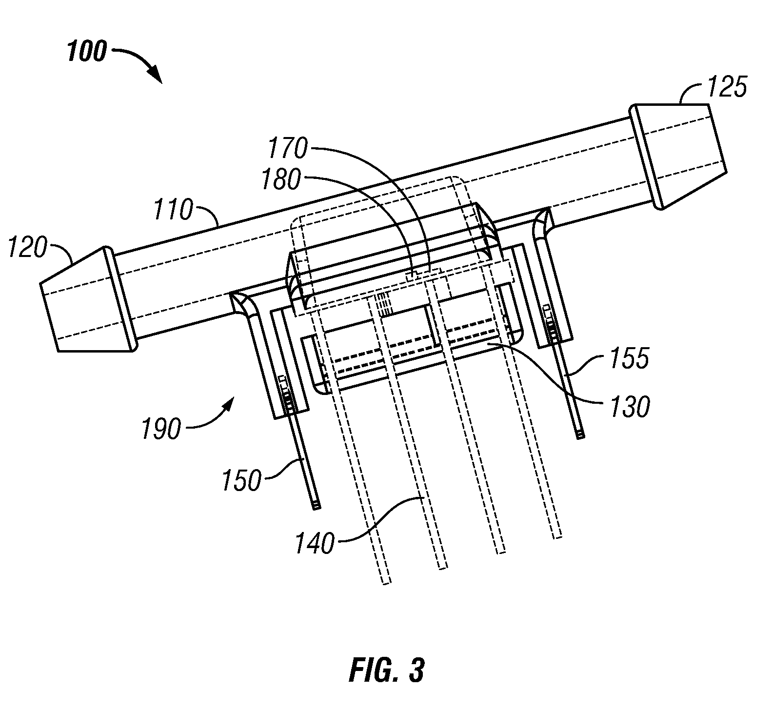 Flow-through pressure sensor apparatus