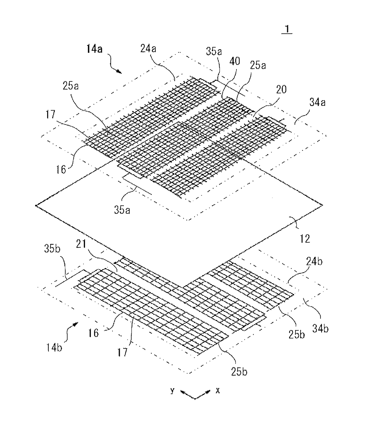 Electrode sheet for capacitance-type touch panel