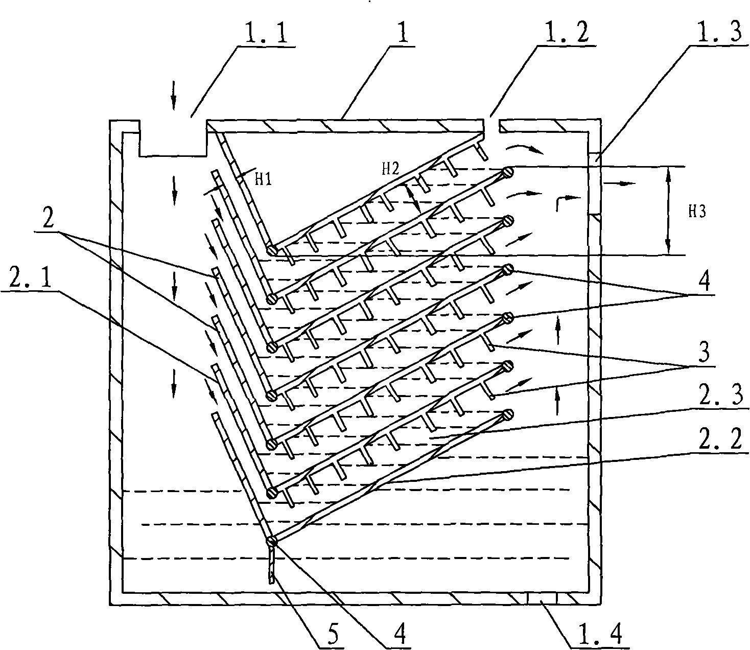 Lap equipressure gas absorption filtering equipment