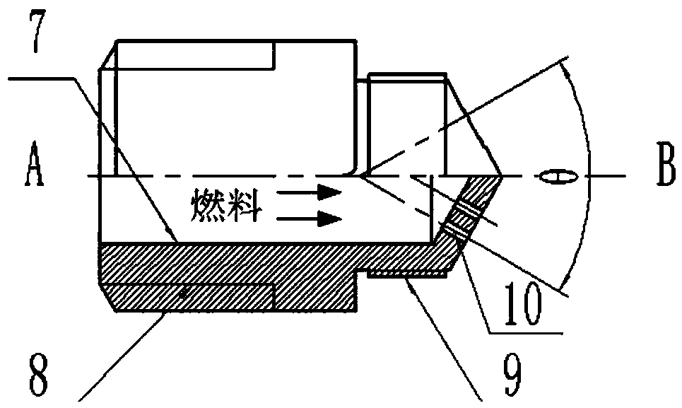 Nozzle structure suitable for pulsation combustor vibration combustion and design method