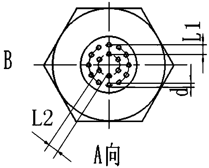 Nozzle structure suitable for pulsation combustor vibration combustion and design method