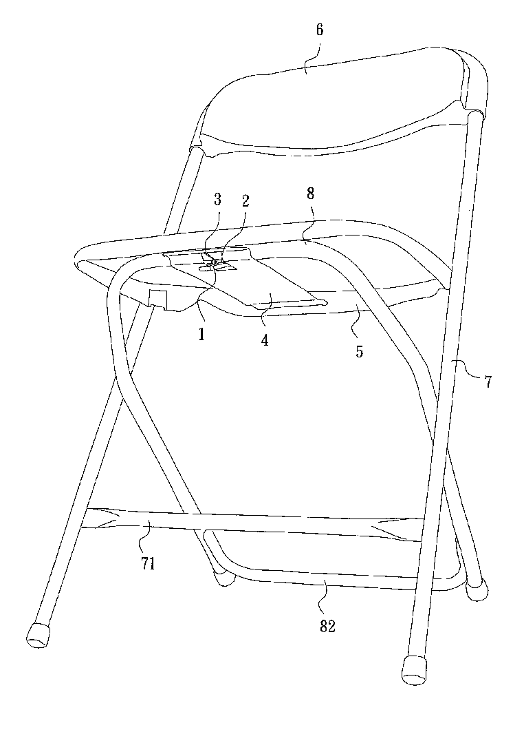 Folding chair with safety folding device