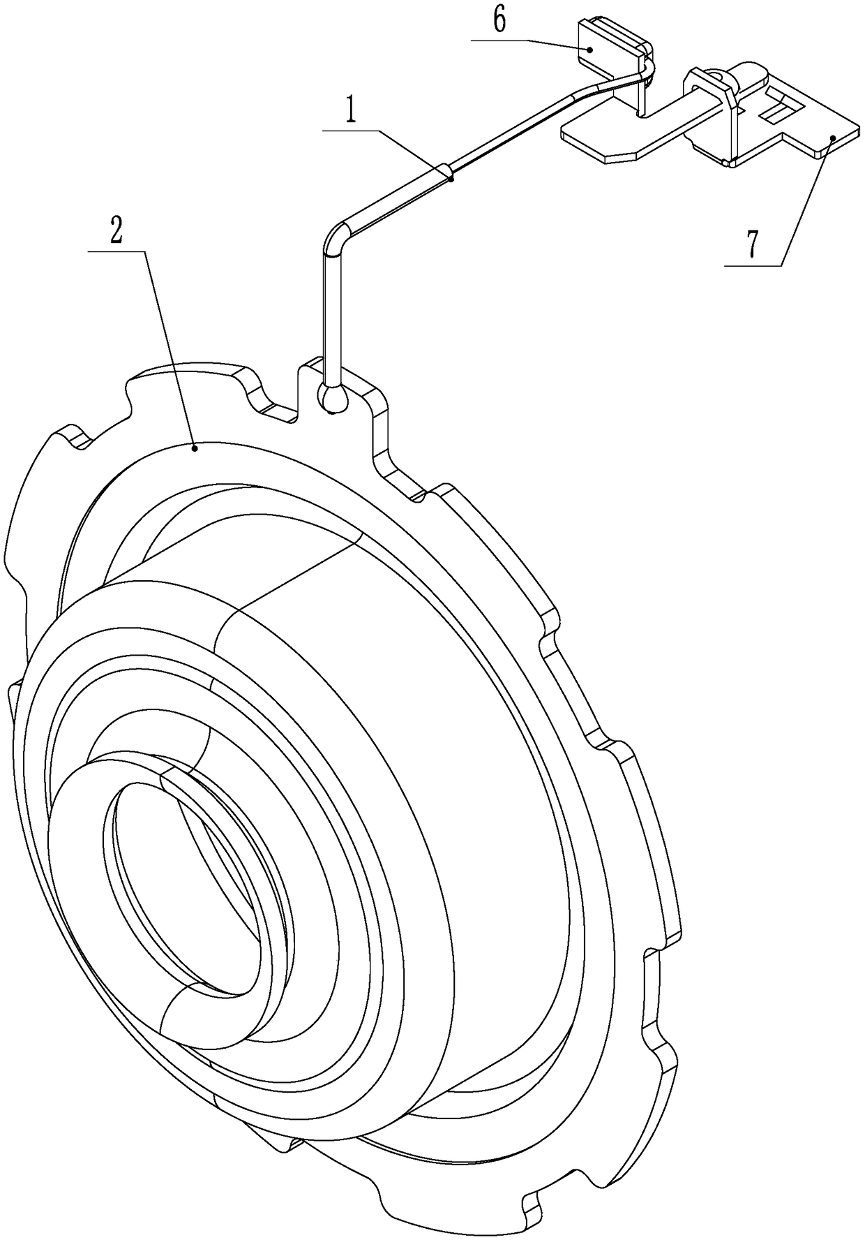 Shaft voltage reduction structure and plastic packaging motor equipped with shaft voltage reduction structure