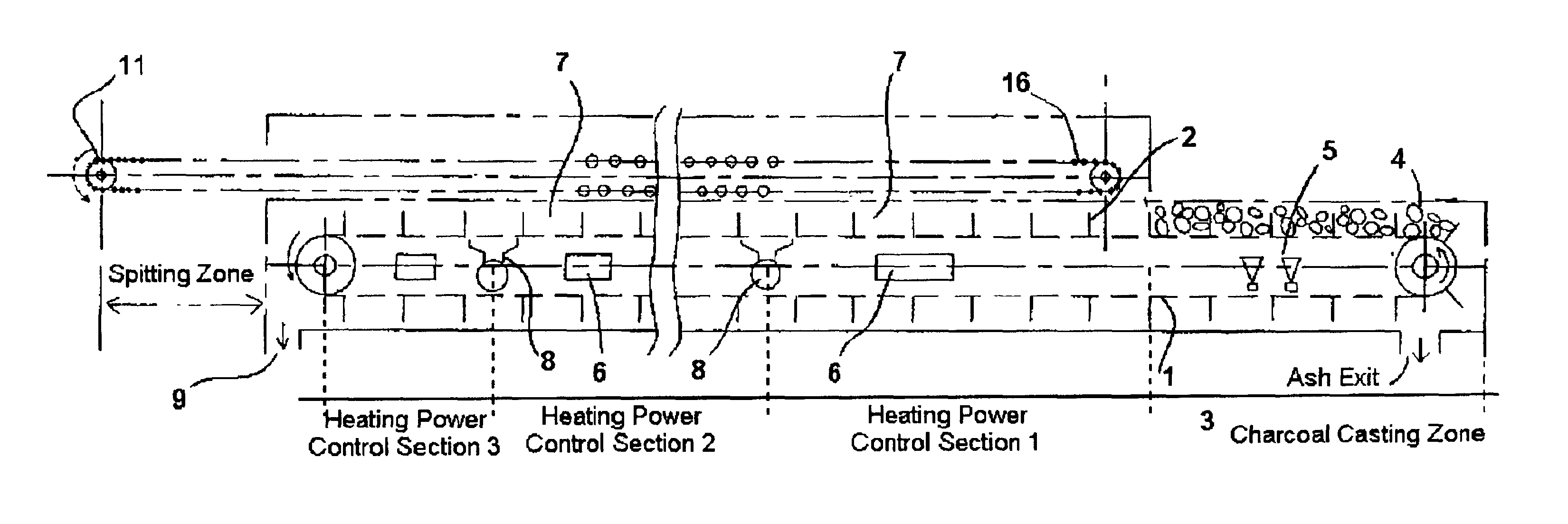 Method and apparatus for manufacturing charcoal grilled foods