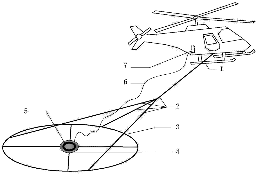 Helicopter transient electromagnetic detection motion noise suppression device and noise suppression method