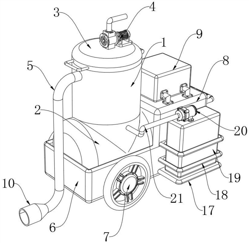 Clearing device for accumulated water in pavement environment