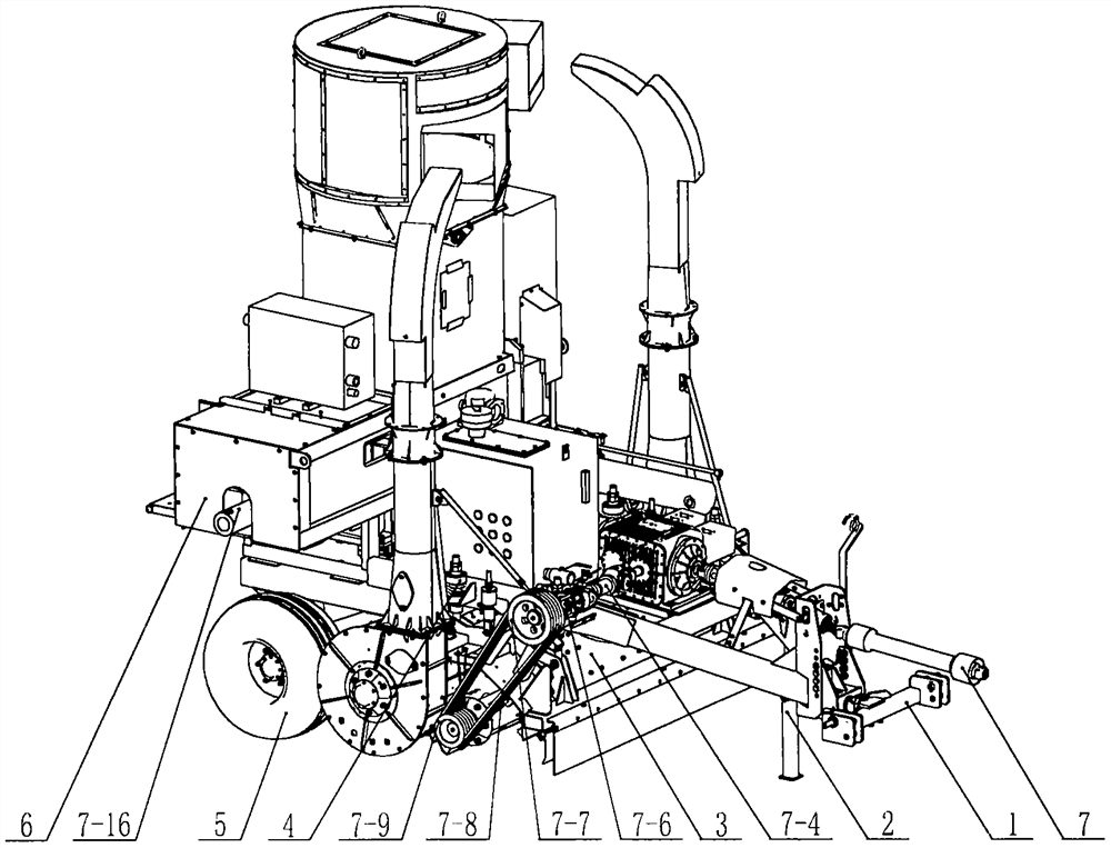 Material crushing and square bundle forming machine