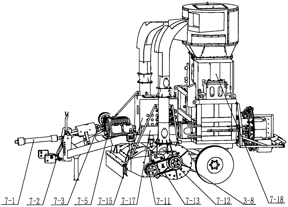 Material crushing and square bundle forming machine