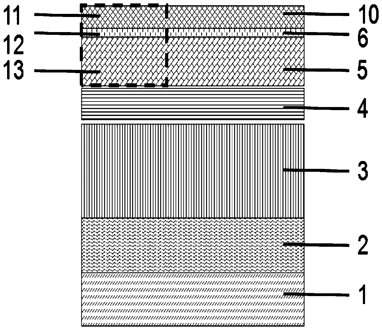 Mis-structured UV LED based on localized surface plasmon enhancement and its preparation method