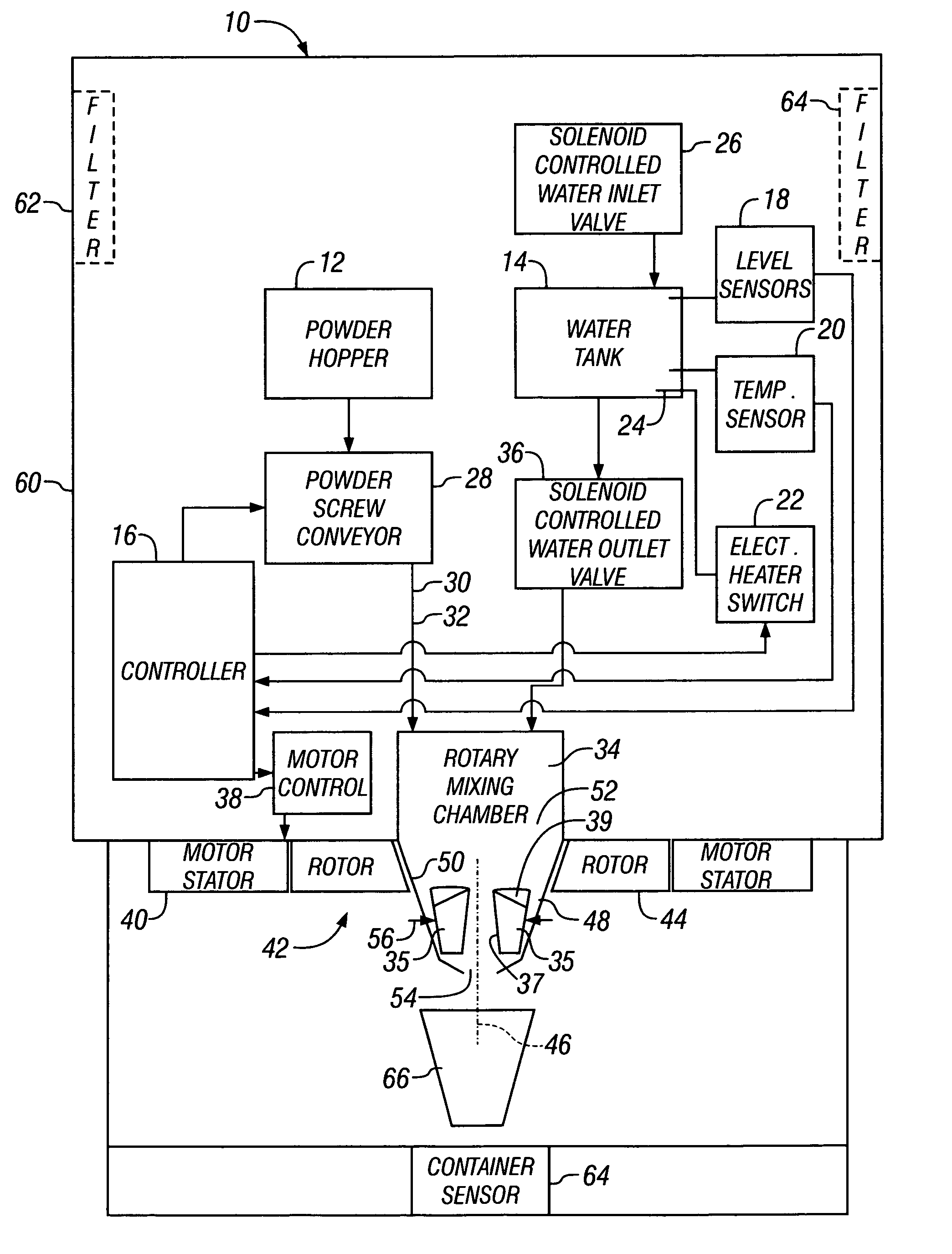 Method and apparatus for mixing beverage ingredient powder in a drink dispenser