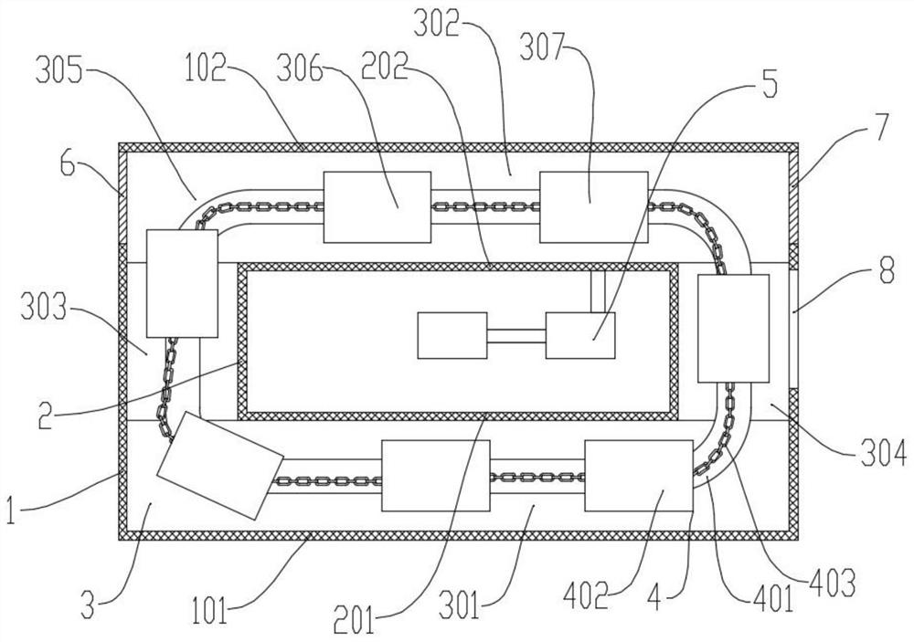 Household garbage closed-loop tunnel type harmless treatment center and method