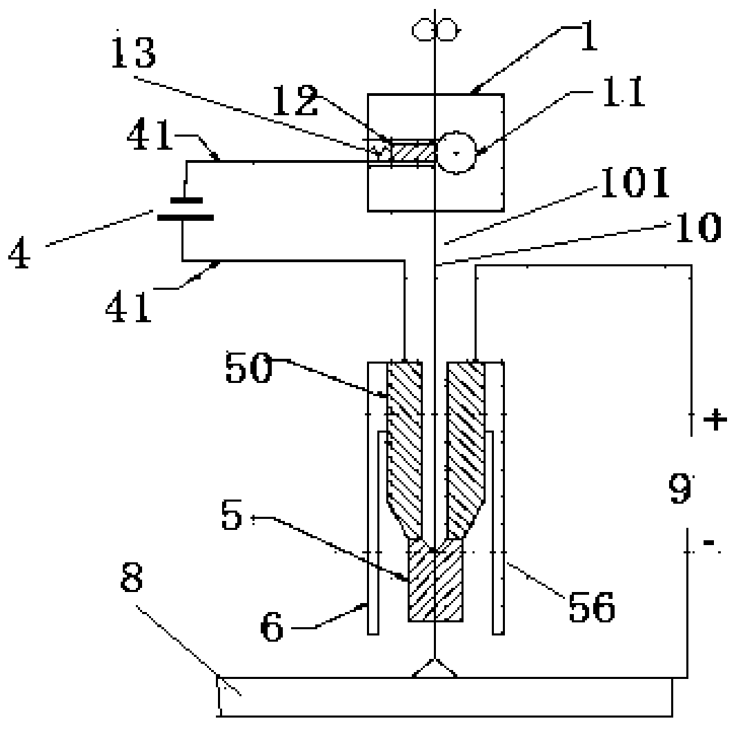 Hot wire consumable electrode gas-shielded welding device