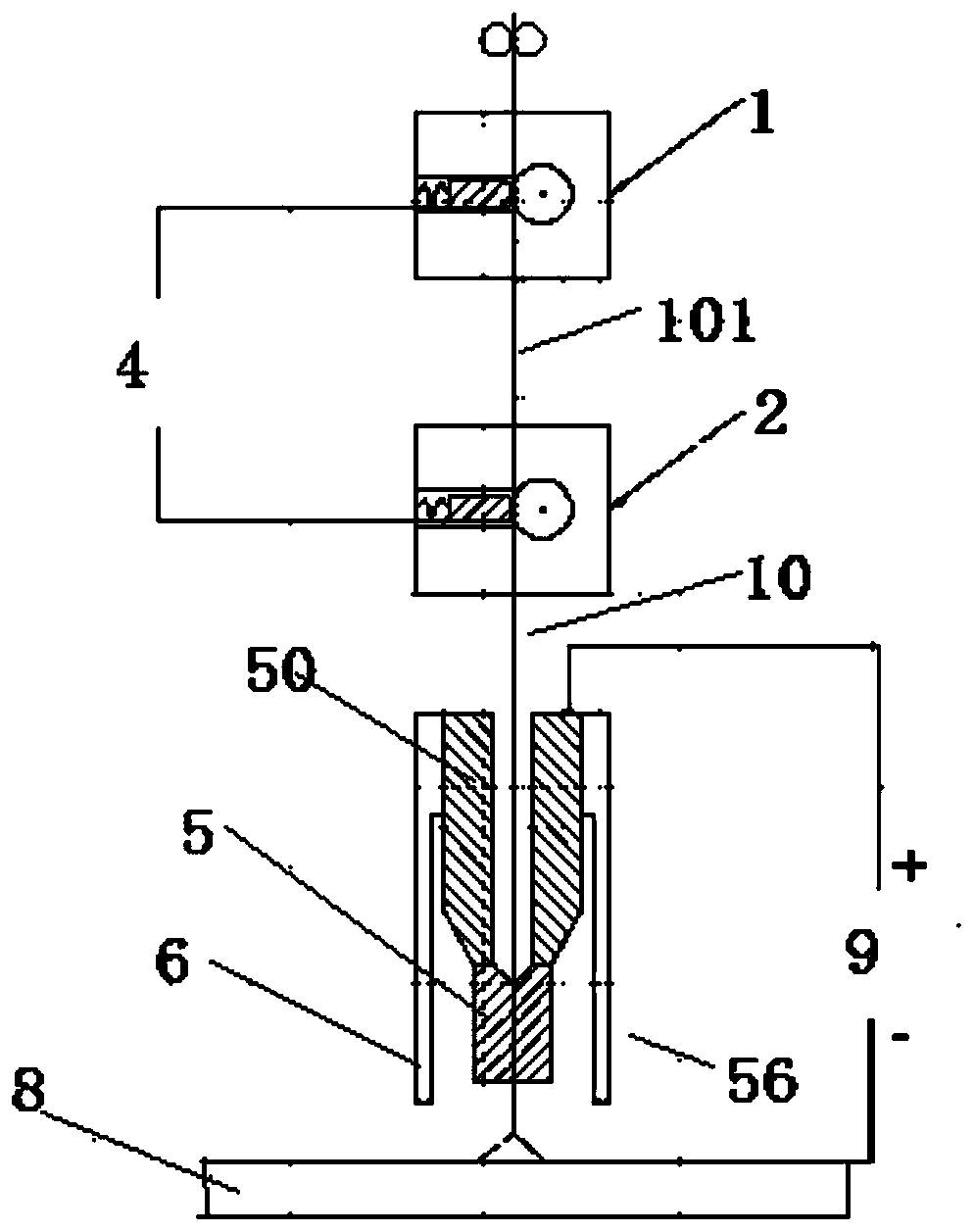 Hot wire consumable electrode gas-shielded welding device